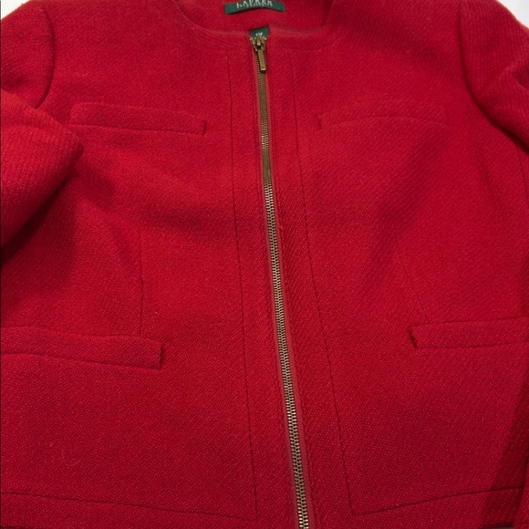 Lauren Ralph Lauren Red Petite Jacket - Picture 9 of 16